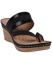 Gc Shoes Women's Slip-On Wedge Heel Sandals