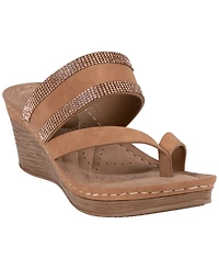 Gc Shoes Women's Slip-On Wedge Heel Sandals