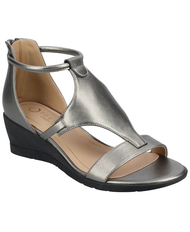 Journee Collection Women's Trayle Wedge Sandals