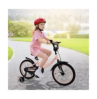 Kids Adjustable Training Bicycle with Dual Brakes and All Terrain Tires