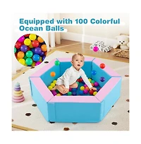Hongge 3 Piece Baby Foam Climbing Set with 100 Ocean Balls