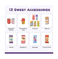 Hongge Kids Wooden Supermarket Play Set with Checkout Counter