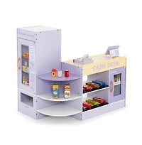Hongge Kids Wooden Supermarket Play Set with Checkout Counter