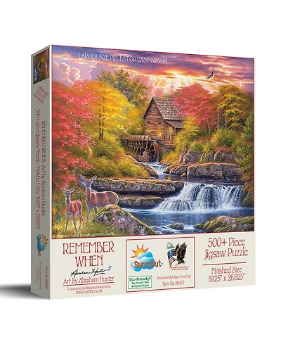 SunsOut Remember When 500 piece Jigsaw Puzzle for Adults Large Pieces