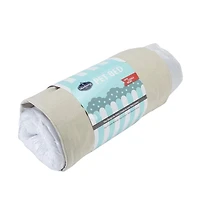 Blueberry Pet Plush Chenille-Embroidered Linen Dog Bed, Removable Washable Cover, with Squeaky Pillow Baby Pink