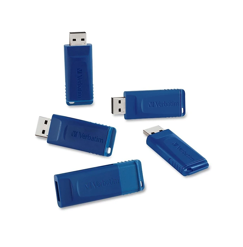 Verbatim 99810 16 Gb Classic Usb 2.0 Flash Drive - Blue (5/Pack