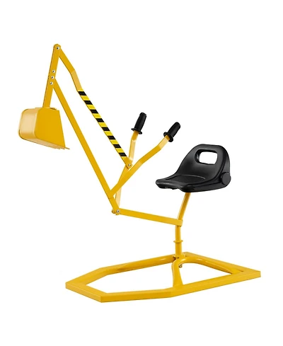 Hongge Kids Metal Sand Digger Ride On Toy Excavator with 360° Swivel Seat