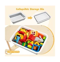 Hongge Kids Montessori Climbing Arch and Sensory Activity Table with Multi Skill Play Features