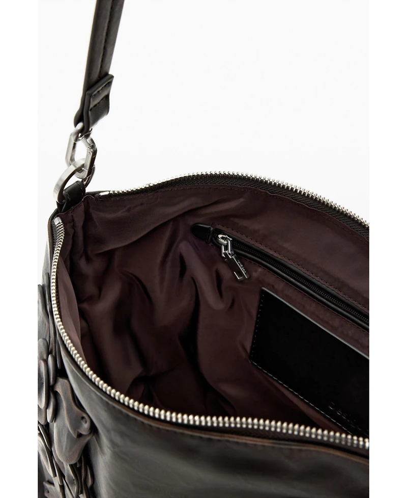 Desigual Women's Medium bag with flower appliques