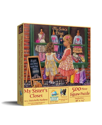SunsOut My Sister's Closet 500 piece Jigsaw Puzzle for Adults