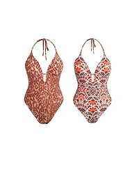Jessie Zhao New York Women's Savanna Reversible One Piece Swimsuit