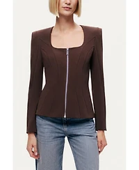 Nocturne Women's Zip-Front Structured Top