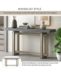Streamdale Furniture Contemporary Console Table with Wood Top, Extra Long Entryway Table for Entryway, Hallway, Living Room, Foyer, Corridor