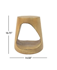 Streamdale Furniture Hollow Side Table, Wood-like texture, Natural Color