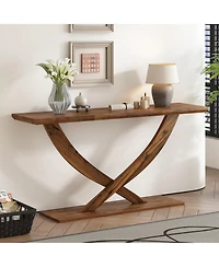 Streamdale Furniture Streamdale Mira 57" Rustic Console Table with Cross-Legs
