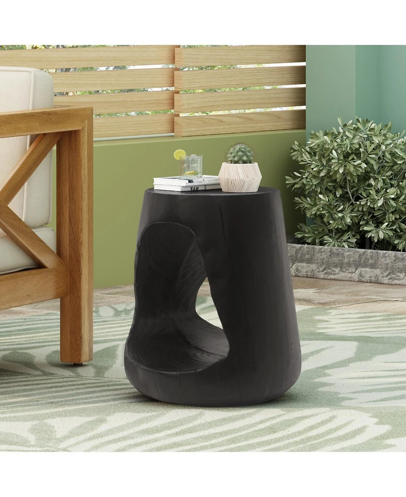 Streamdale Furniture Hollow Side Table, Wood-like texture