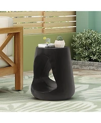 Streamdale Furniture Hollow Side Table, Wood-like texture