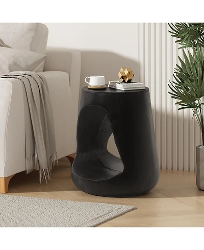 Streamdale Furniture Hollow Side Table, Wood-like texture