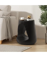 Streamdale Furniture Hollow Side Table, Wood-like texture