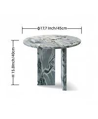 Streamdale Furniture Marble Coffee Table - 17.7"