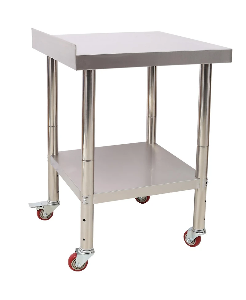 Streamdale Furniture Streamdale Stainless Steel Prep Table 24x24 with Backsplash