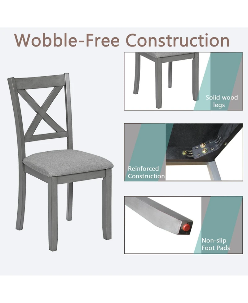 Streamdale Furniture Streamdale Dining Chairs Set of 4, Padded Seat