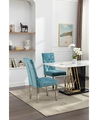 Streamdale Furniture Streamdale Modern Velvet Dining Chairs (Set of 2)
