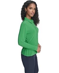 Tommy Hilfiger Women's Long-Sleeve Collared Shirt