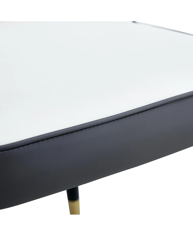 Streamdale Furniture Modern Dual Tone Pu Leather Dining Chairs