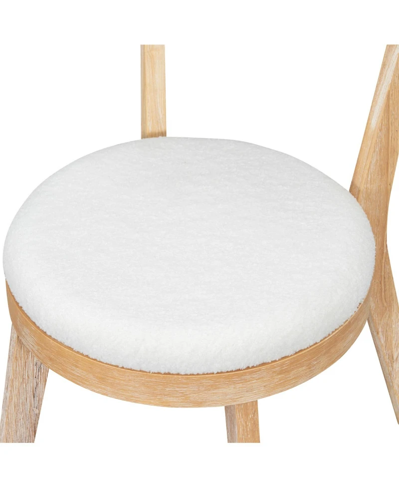 Streamdale Furniture Set of 2 Modern Upholstered Dining Chairs, Rubberwood