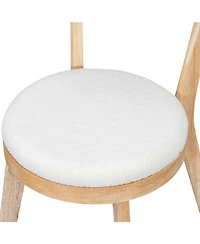 Streamdale Furniture Set of 2 Modern Upholstered Dining Chairs, Rubberwood