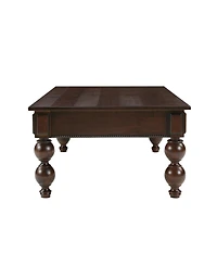 Streamdale Furniture Streamdale Espresso Rectangular Coffee Table with Drawer & Wood Legs