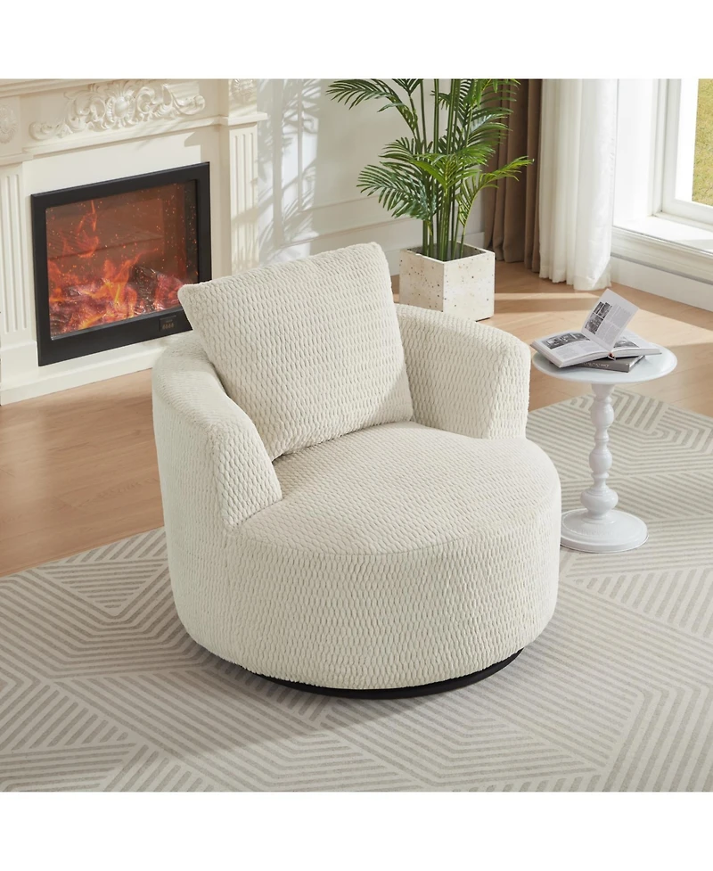 Streamdale Furniture 360 Swivel Accent Chair - Modern Comfort for Home & Office