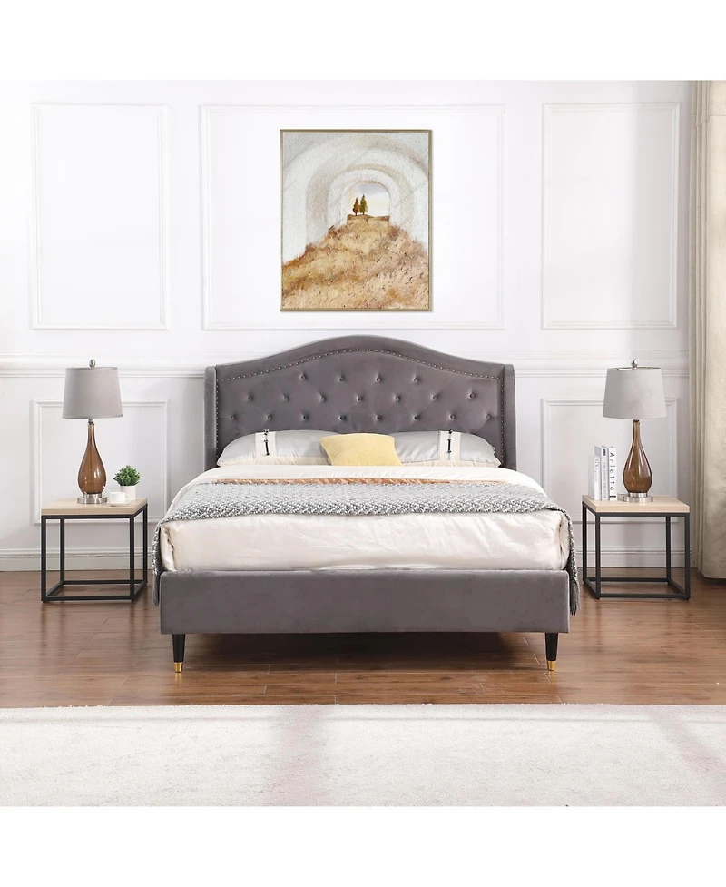 Streamdale Furniture Square Wood & Metal End Table