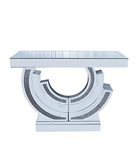 Streamdale Crushed Diamond Mirrored Console Table