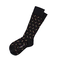 Trafalgar Men's Jevin Dot and Dash Mid-Calf Combed Cotton Dress Socks (1 Pair)