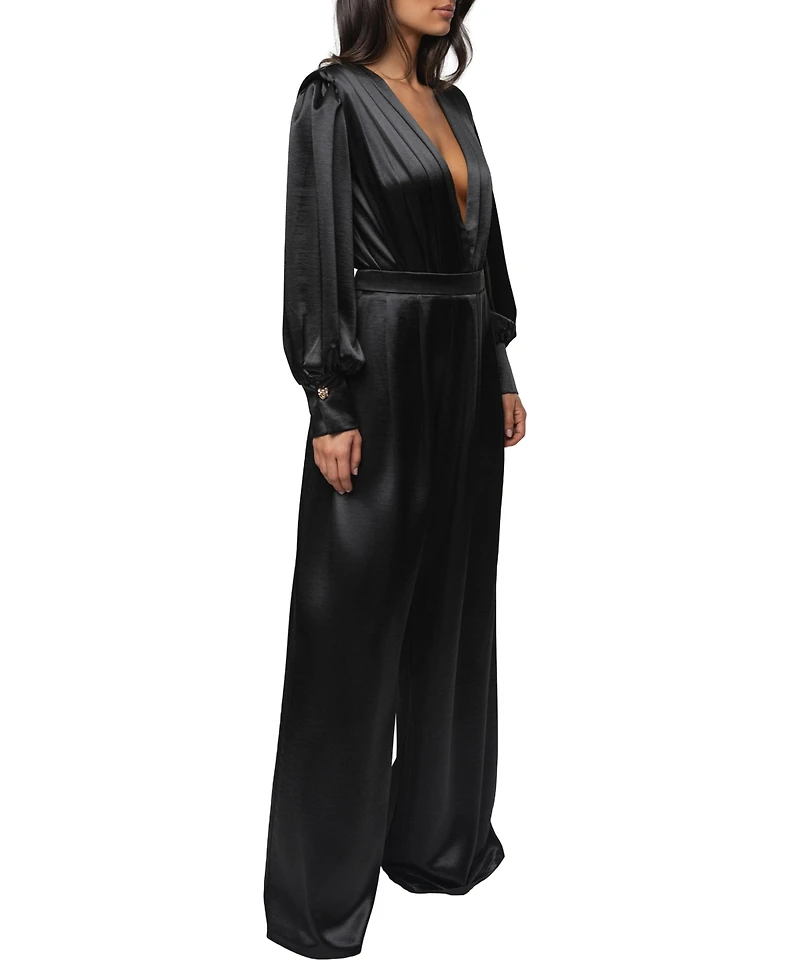 Jluxlabel Women's Satin Bliss Pleated Pant