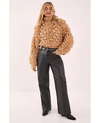 Nasty Gal Women's High Neck Cropped Sweater