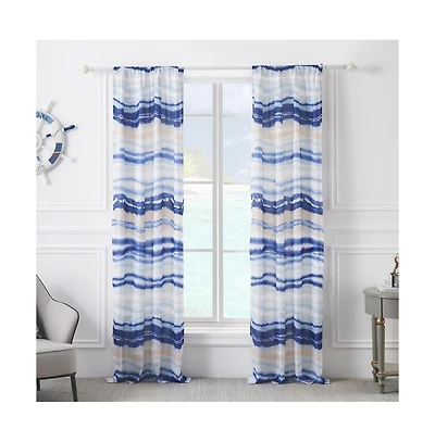 Barefoot Bungalow Crystal Cove Curtain Panel Pair - Set of 2 - 42x84" and 3x24