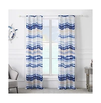Barefoot Bungalow Crystal Cove Curtain Panel Pair - Set of 2 - 42x84" and 3x24