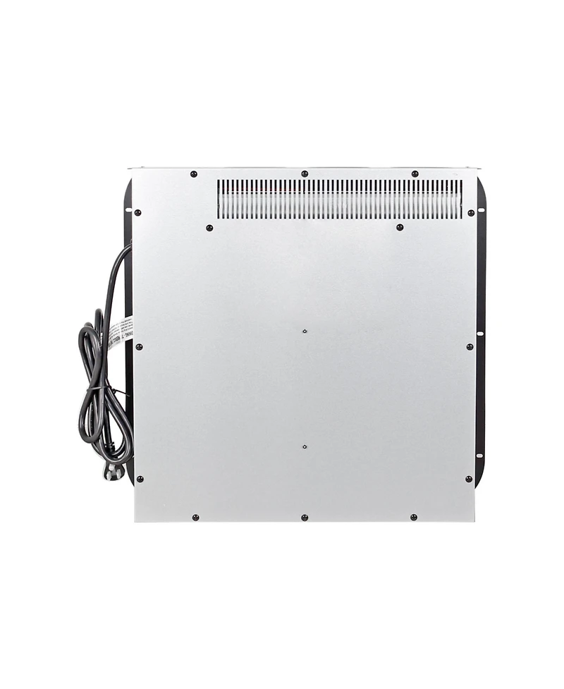 Flynama 18 inch electric fireplace insert, ultra thin heater with log set & realistic flame, overheating protection