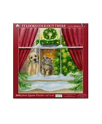 SunsOut It Looks Cold Out There 500 piece Jigsaw Puzzle for Adults Christmas