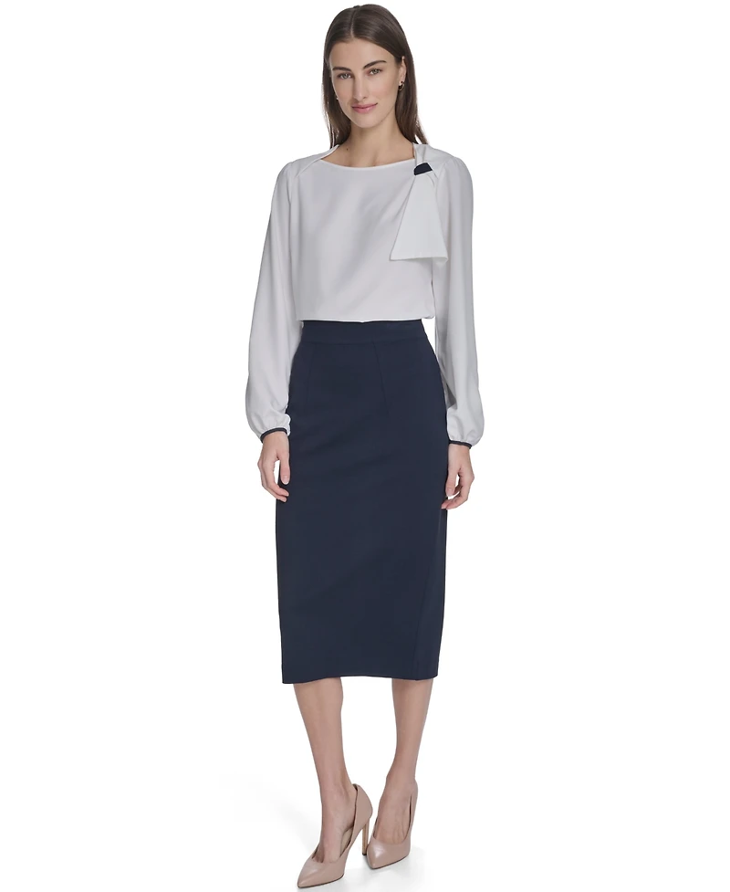 Tommy Hilfiger Women's Long-Sleeve Side Tie Top