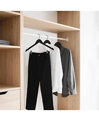 BP4U Premium Wooden Clothes Hangers with Swivel Hook – Solid Wood Skirt/Pant Clips for Suits and Coats