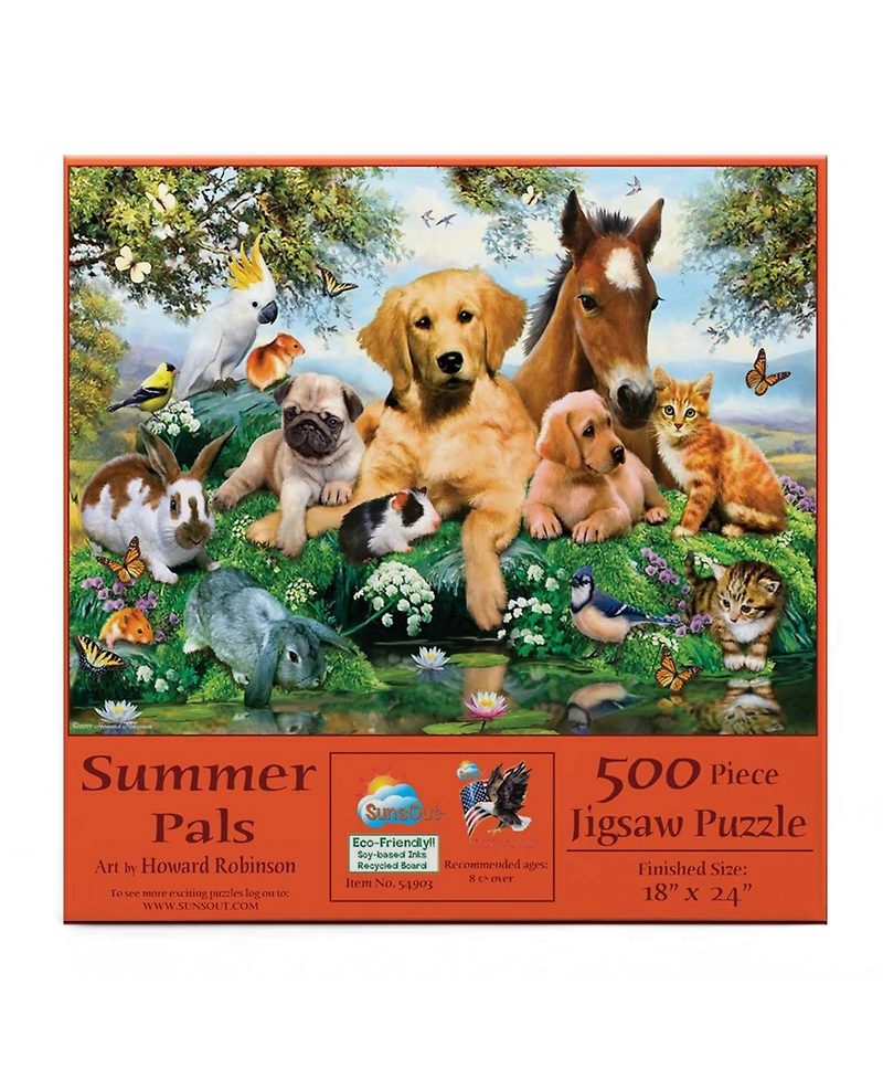 SunsOut Summer Pals 500 piece Jigsaw Puzzle for Adults