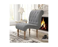 Boyel Living Armless Accent Upholstered Lounge Chair Slipper Chair for Bedroom Living Room