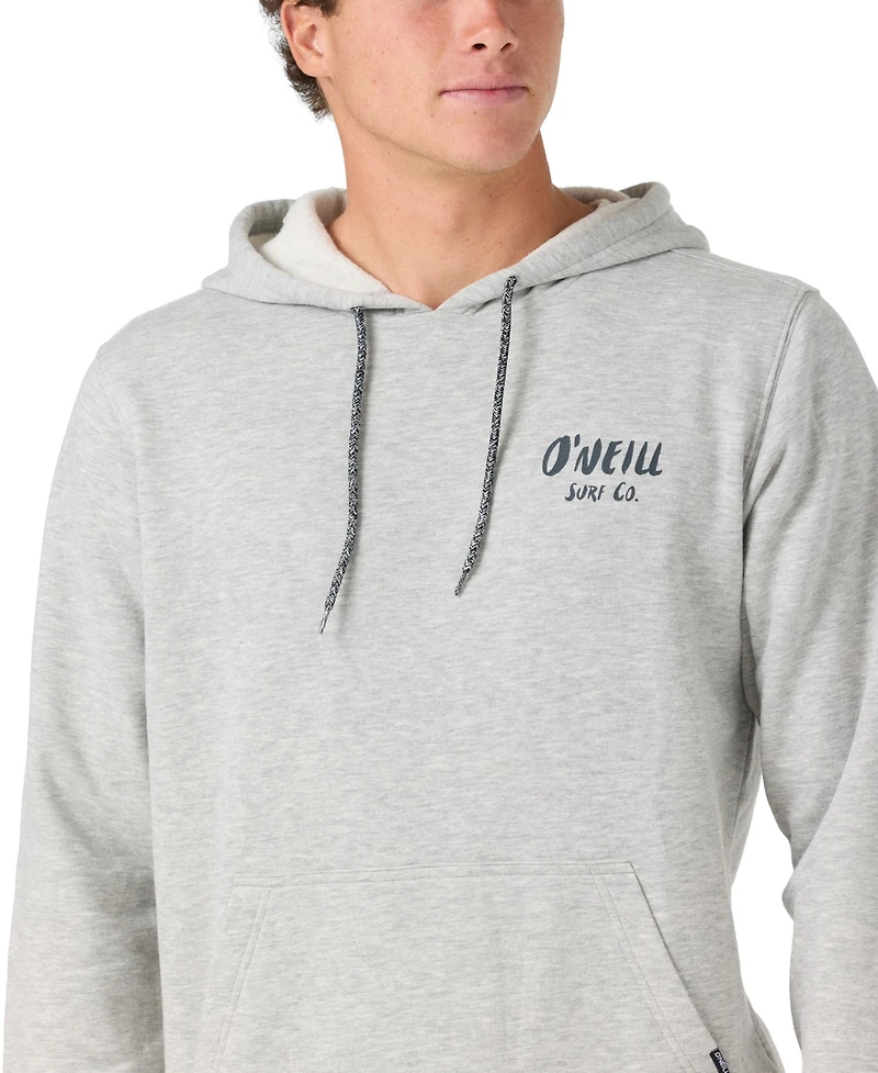 O'Neill Men's Vista Solid Screen Print Long-Sleeve Graphic Hoodie