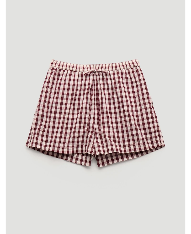 Hush Women's Ernie Gathered Gingham Beach Short
