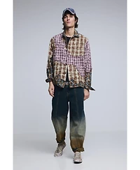 Desigual Men's Long-sleeved checked patch shirt