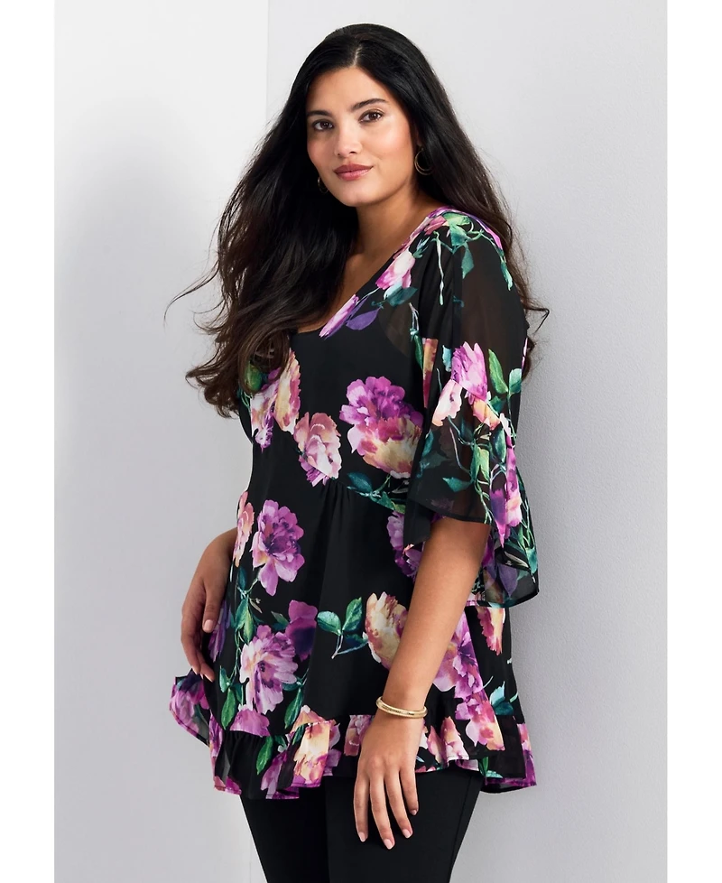 Avenue Women's Harlow Frill Detail Blouse